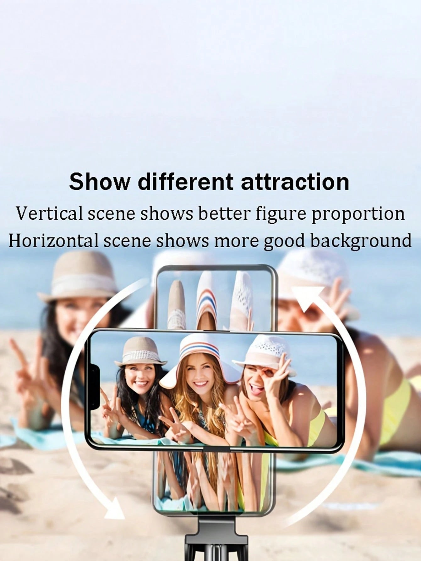 1PC Wireless Selfie Stick With Tripod, Remote Control, Phone Holder And Built-In Tripod, Compatible With Android Phones, Suitable For Summer Vacation, Travel, Fill Light, Outdoor Activities, Live Stre