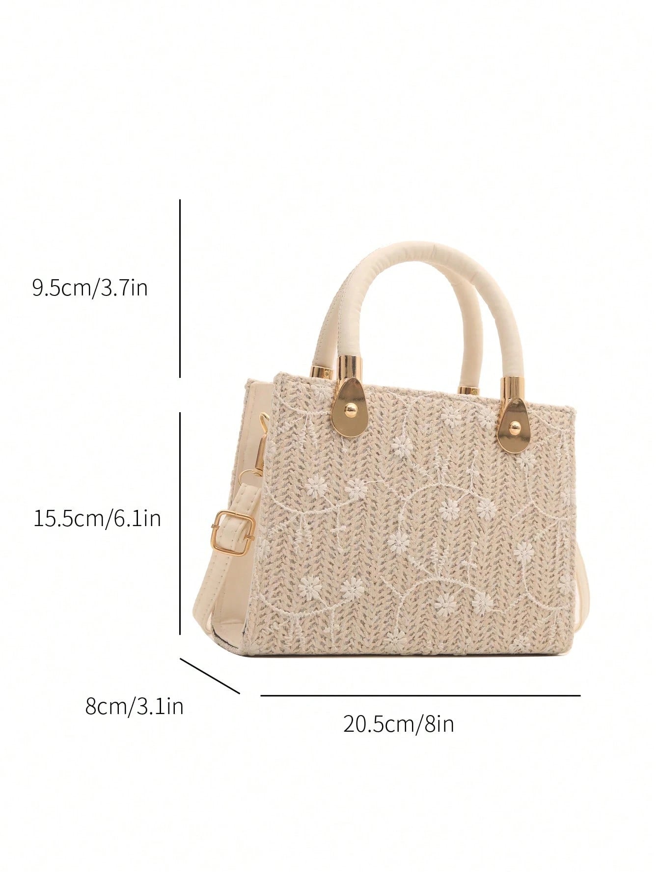 1pc Women's Solid Color Embroidered Textured Stone Pattern Handbag, Suitable For Summer Beach, Travel, Shopping