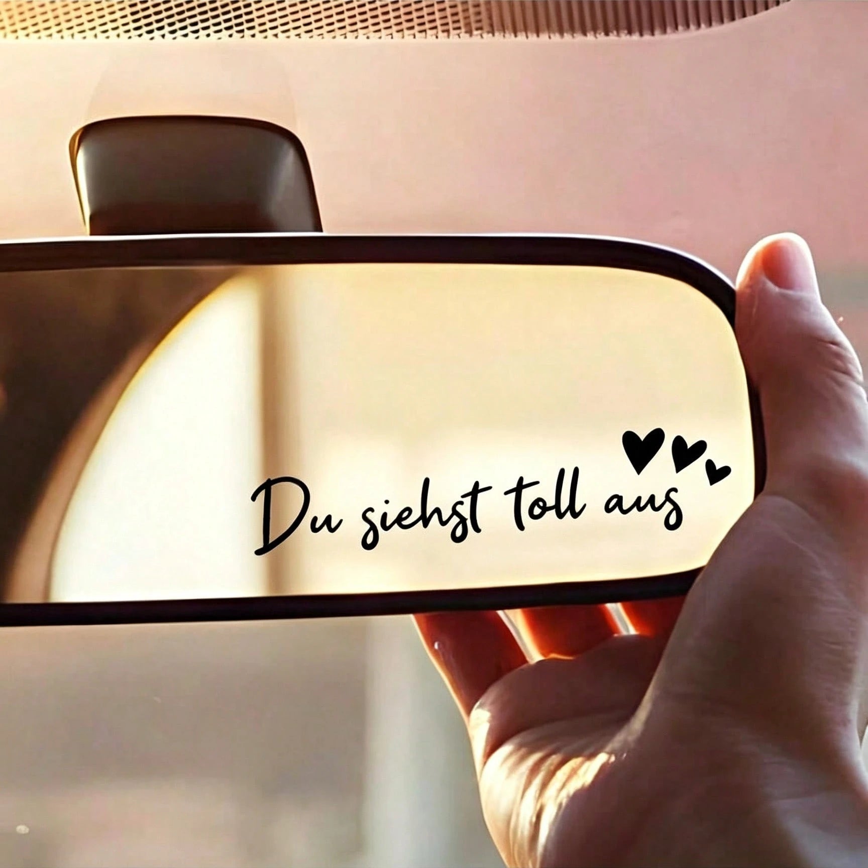 1pc "You Are Enough" Vinyl Sticker Decal For Car Makeup Mirror, Rearview Mirror, Window, Inspirational Sticker