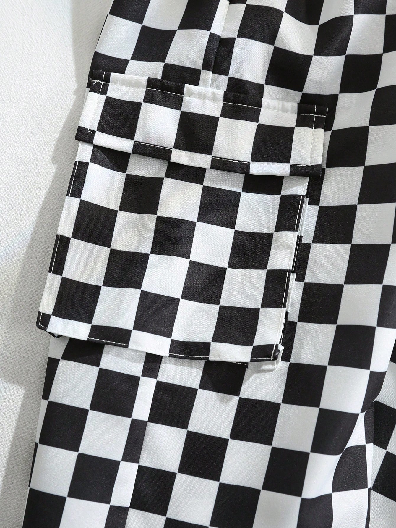 1pc Young Boys' Casual Checkered Print Straight Leg Pants,Back-To-School Comfortable Streetwear For Daily Wear,Outings,Spring/Summer/Autumn/Winter