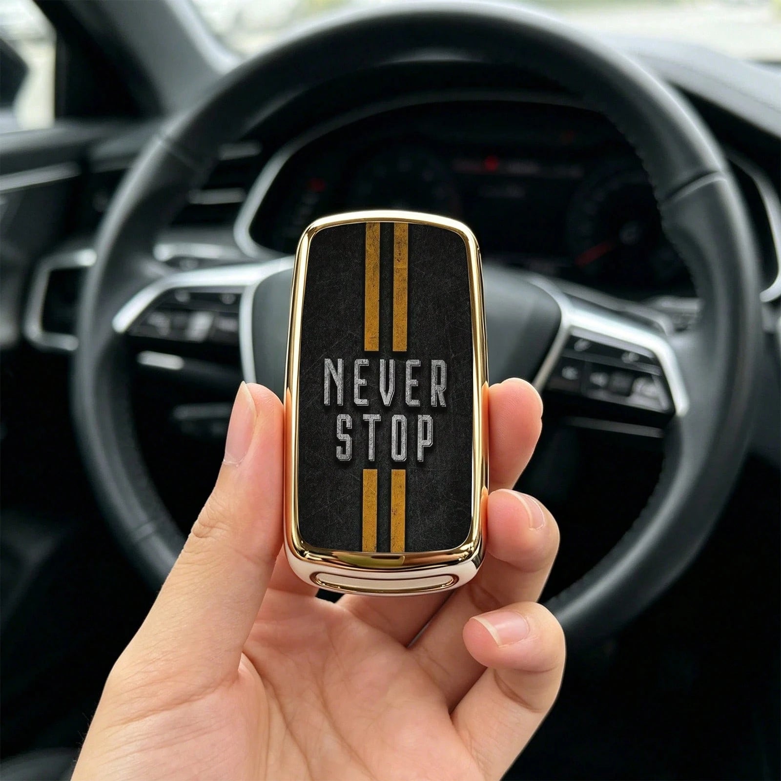 1pieza Car Key Case-Lovely Print,Suitable For Jetta Mk6, Polo Mk5, Golf Mk6, Tiguan Mk1, Passat B7, Passat NMS, Caddy Mk3, Beetle, Amarok, Touran Mk1. Advanced Soft-Touch, Does Not Block Signal, Unise
