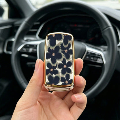 1pieza Car Key Case-Lovely Print,Suitable For Jetta Mk6, Polo Mk5, Golf Mk6, Tiguan Mk1, Passat B7, Passat NMS, Caddy Mk3, Beetle, Amarok, Touran Mk1. Advanced Soft-Touch, Does Not Block Signal, Unise