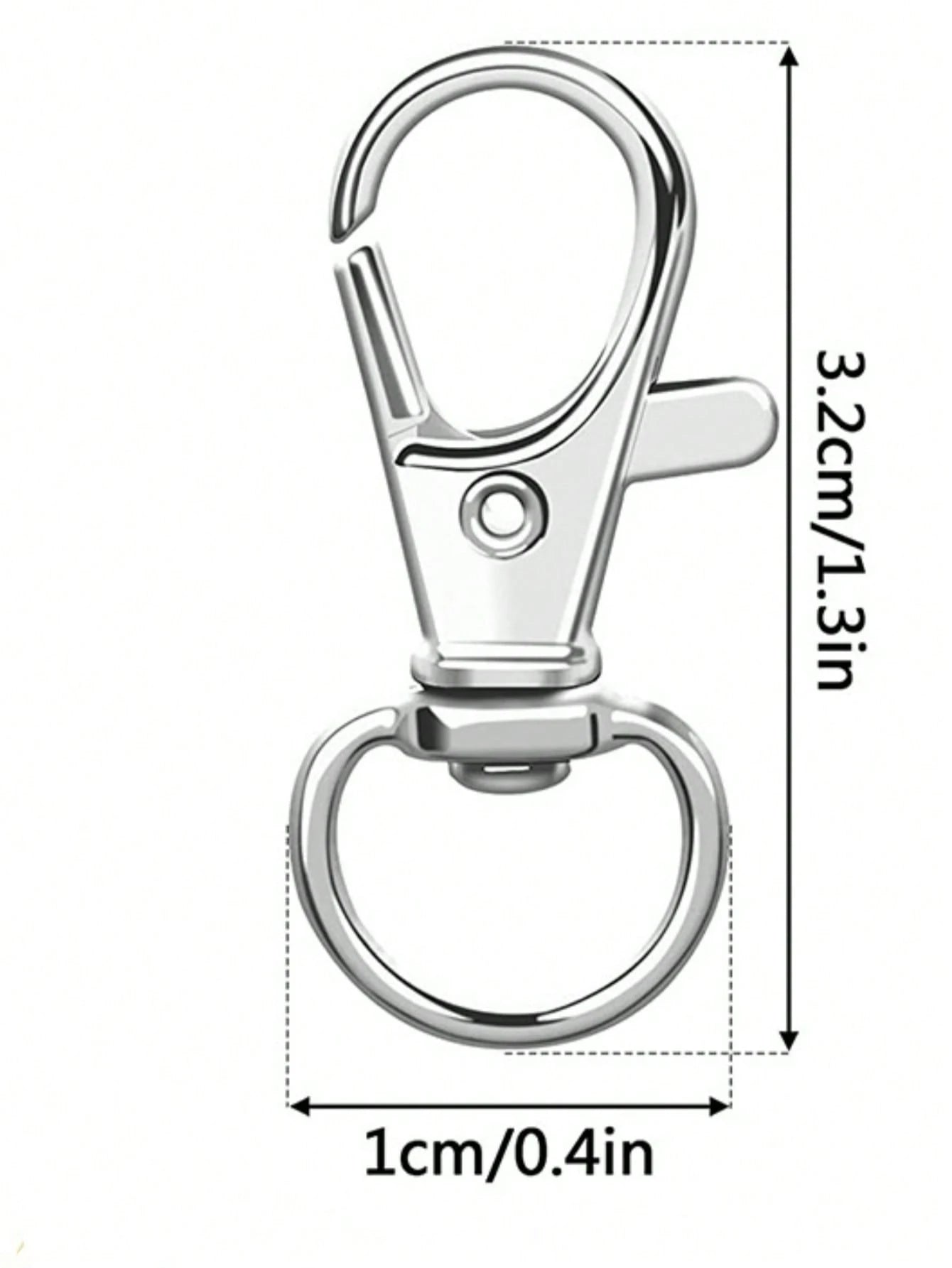 1set 100pcs Diy Accessories Keychain Lobster Clasp Rotating Buckle For Key Ring Pet Leash Purse Decoration Key Chain Charms Carabiner Clip