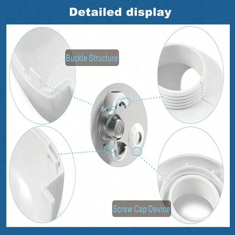 2/1pc Children Safety Door Handle Guard Cover, Baby Anti-Theft Door Lock, Door Handle Protective Sleeve, Child-Proof Door Opening, White