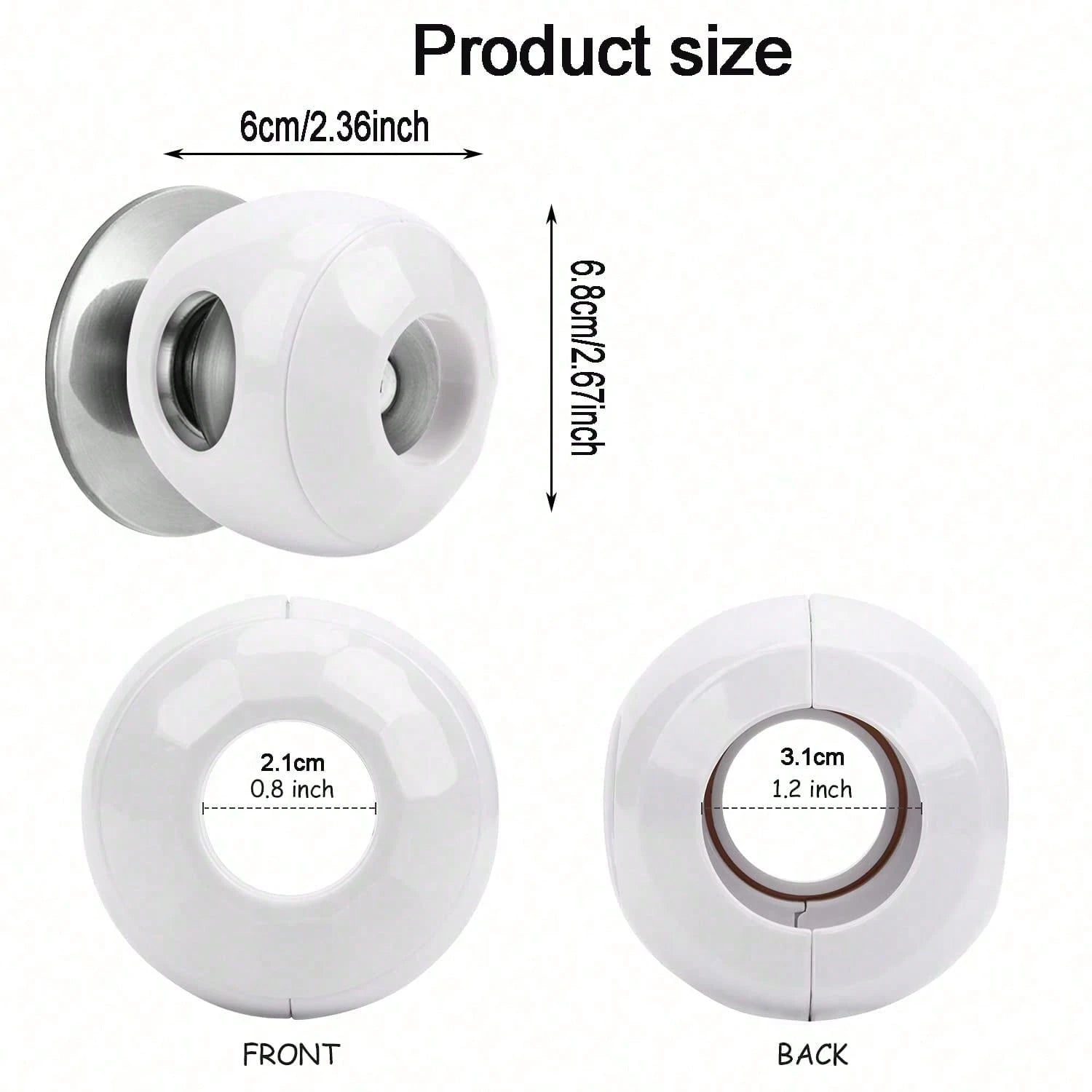 2/1pc Children Safety Door Handle Guard Cover, Baby Anti-Theft Door Lock, Door Handle Protective Sleeve, Child-Proof Door Opening, White