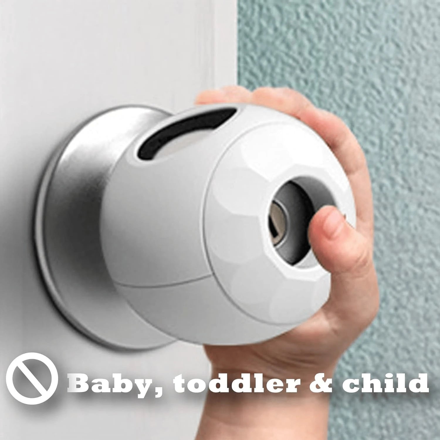 2/1pc Children Safety Door Handle Guard Cover, Baby Anti-Theft Door Lock, Door Handle Protective Sleeve, Child-Proof Door Opening, White