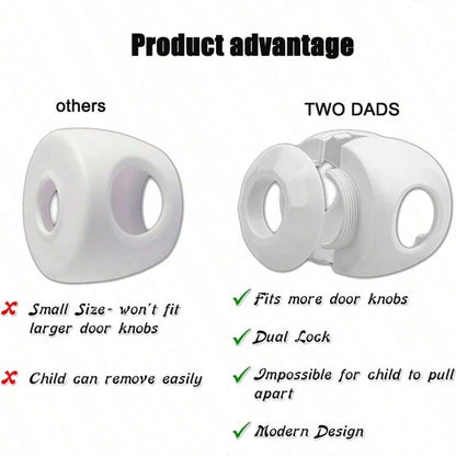 2/1pc Children Safety Door Handle Guard Cover, Baby Anti-Theft Door Lock, Door Handle Protective Sleeve, Child-Proof Door Opening, White