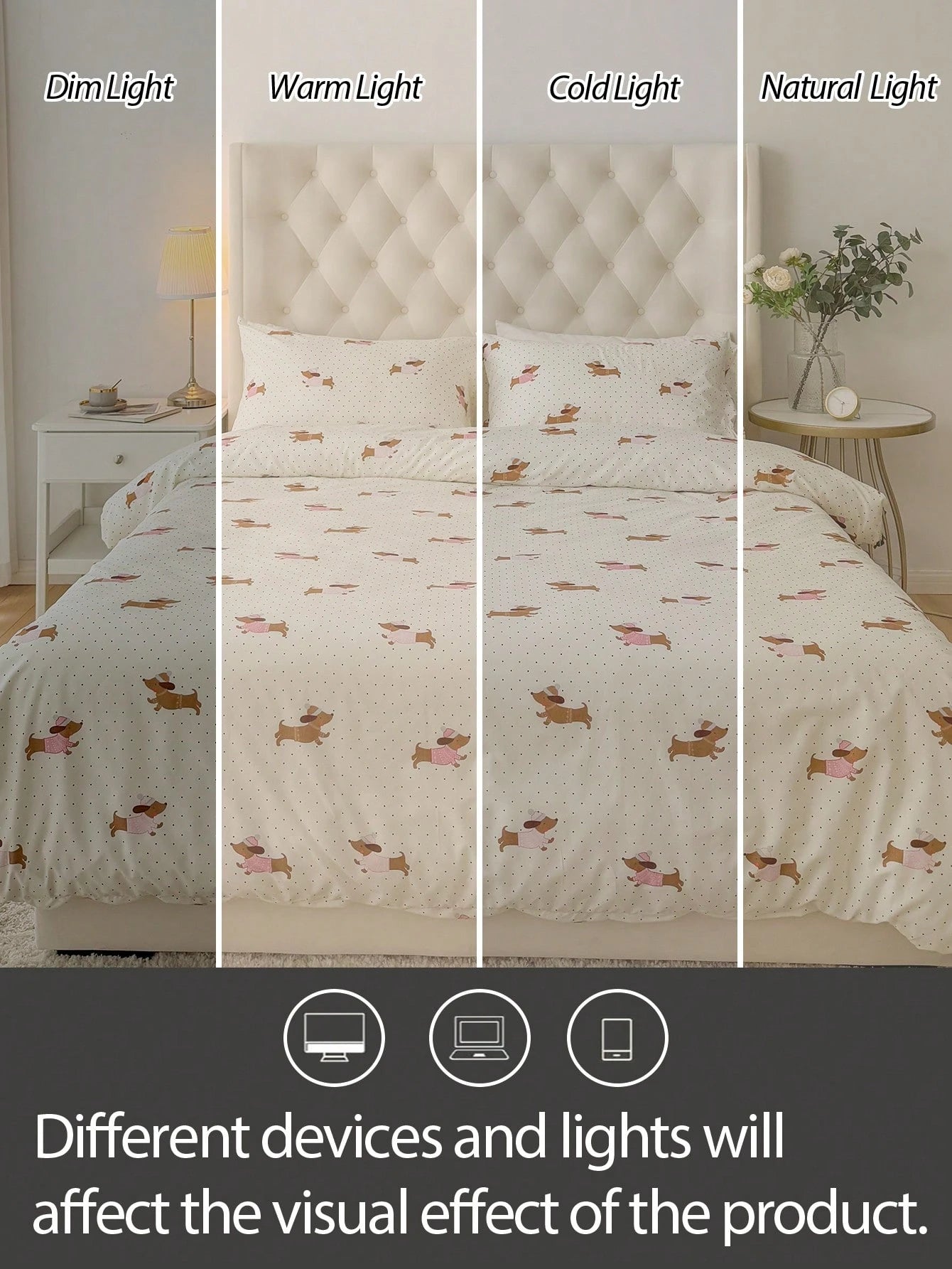 2/3pcs Bedding Set (1 Duvet Cover + 1/2 Pillowcase, Comforter Not Included), Polka Dot Dachshund Print Bedding Set, Soft & Comfortable Duvet Cover, Suitable For Bedroom, Guest Room