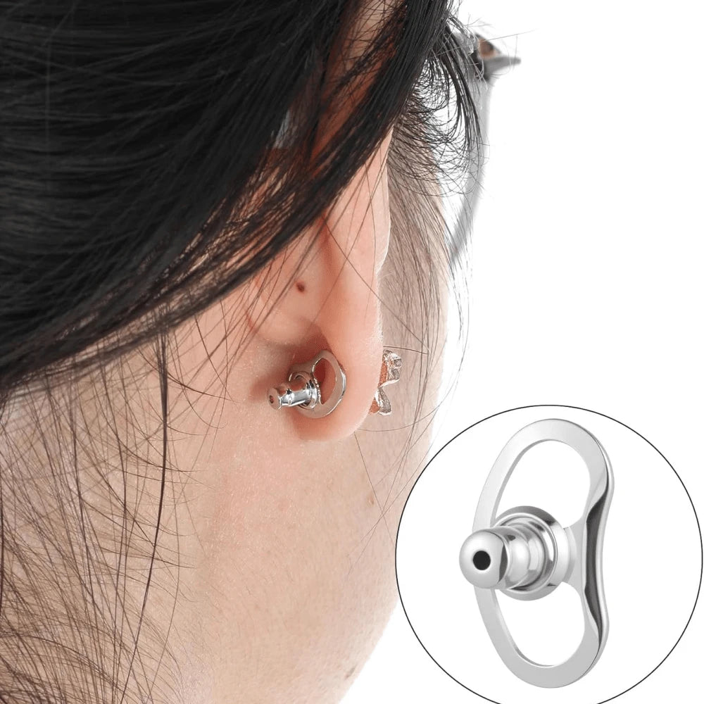 2/4/6/8/10/12Pcs Earring Lifters & Backs – Hypoallergenic Support Devices Designed For Drooping Ears, Adjustable Secure Earring Accessories Suitable For Heavy Earrings