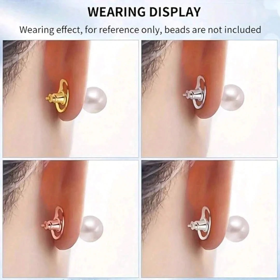 2/4/6/8/10/12Pcs Earring Lifters & Backs – Hypoallergenic Support Devices Designed For Drooping Ears, Adjustable Secure Earring Accessories Suitable For Heavy Earrings