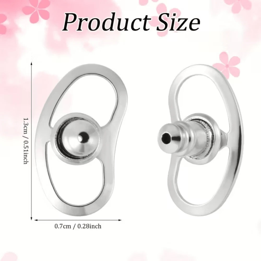 2/4/6/8/10/12Pcs Earring Lifters & Backs – Hypoallergenic Support Devices Designed For Drooping Ears, Adjustable Secure Earring Accessories Suitable For Heavy Earrings
