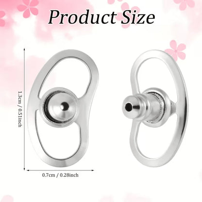 2/4/6/8/10/12Pcs Earring Lifters & Backs – Hypoallergenic Support Devices Designed For Drooping Ears, Adjustable Secure Earring Accessories Suitable For Heavy Earrings
