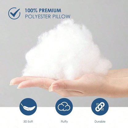 2/4-Piece White Square Pillow Inserts, Compatible With Various Pillowcase Types, Multiple Sizes Available, High-End Decorative Sofa Cushions, Soft Polyester Fabric, Machine Washable & Hypoallergenic