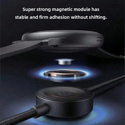 2-In-1 Braided Multi-Charging Cable, Type-C Fast Charging Cable With Built-In Magnetic Watch Charger, Compatible With IPhone 15-17 And Galaxy S21 To S26 Phones