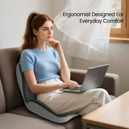 2-In-1 Lumbar Support Backrest And Seat Cushion, Shell-Shaped One-Piece Seat Cushion And Backrest, Ergonomic Memory Foam Seat Cushion, Breathable And Comfortable, Office Chair Cushion And Car Seat