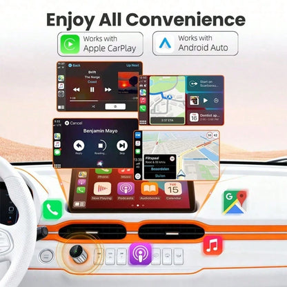 2 In 1 Wireless CarPlay & Android Auto Adapter: Mini Universal CarPlay Dongle, Plug & Play, Convert Wired To Wireless, Fast Stable Connection, No Delay, For & Android With USB/USB-C Port(Comes With Da