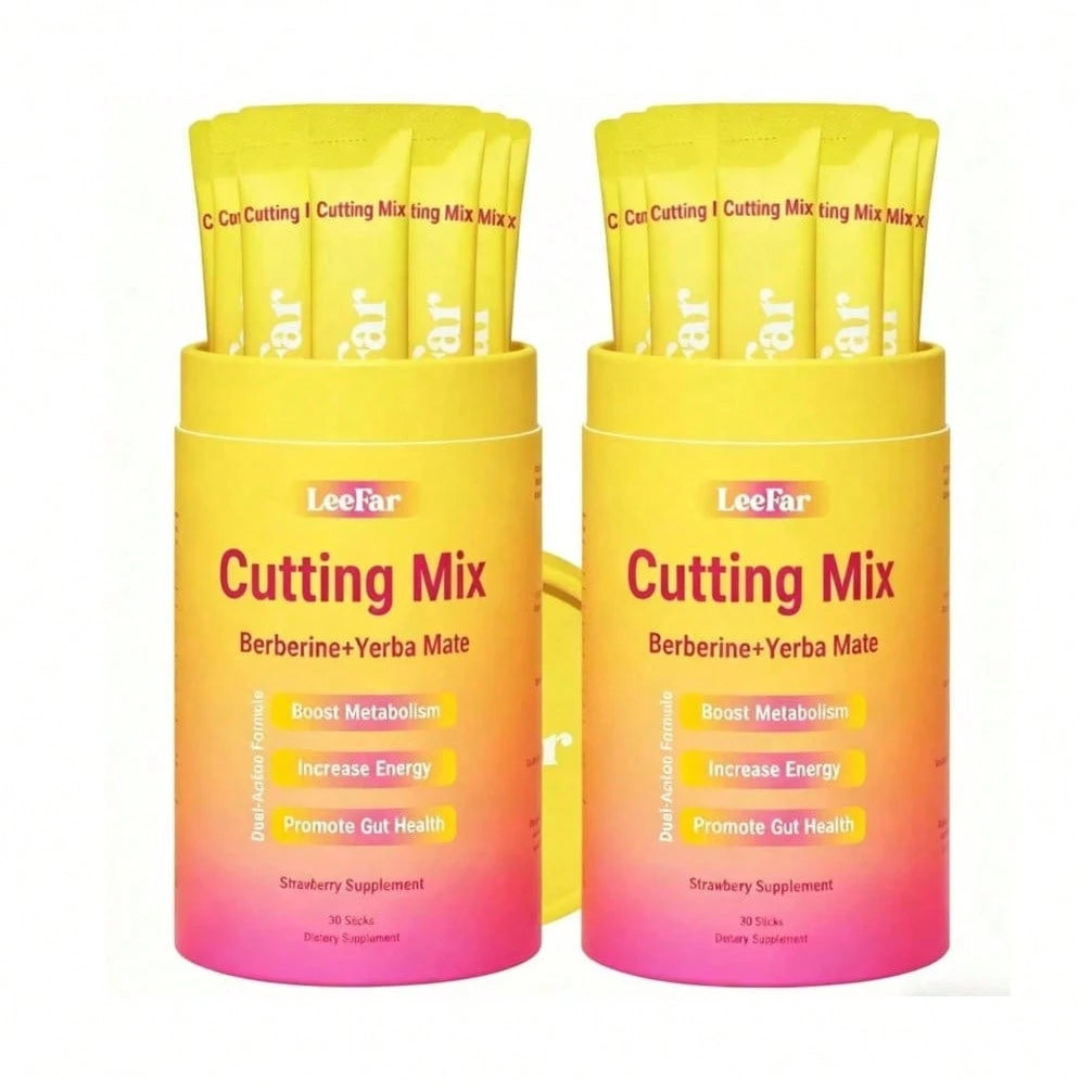 2 PCS LeeFar Cutting Drink Mix-I Strawberry Acai Flavor- 30 Servings