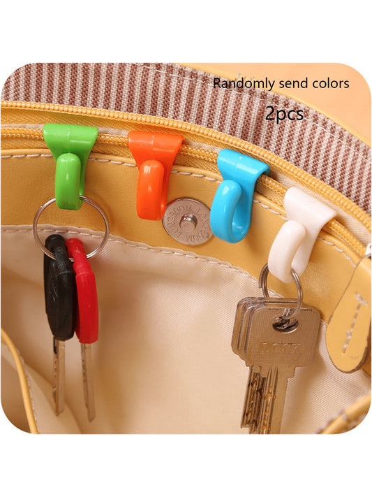2 Pcs Portable Mini Key Hooks For Bag Lightweight Practical Hey Holder For Shoulder Bag Reusable Hooks Gift Bag Present Valentines