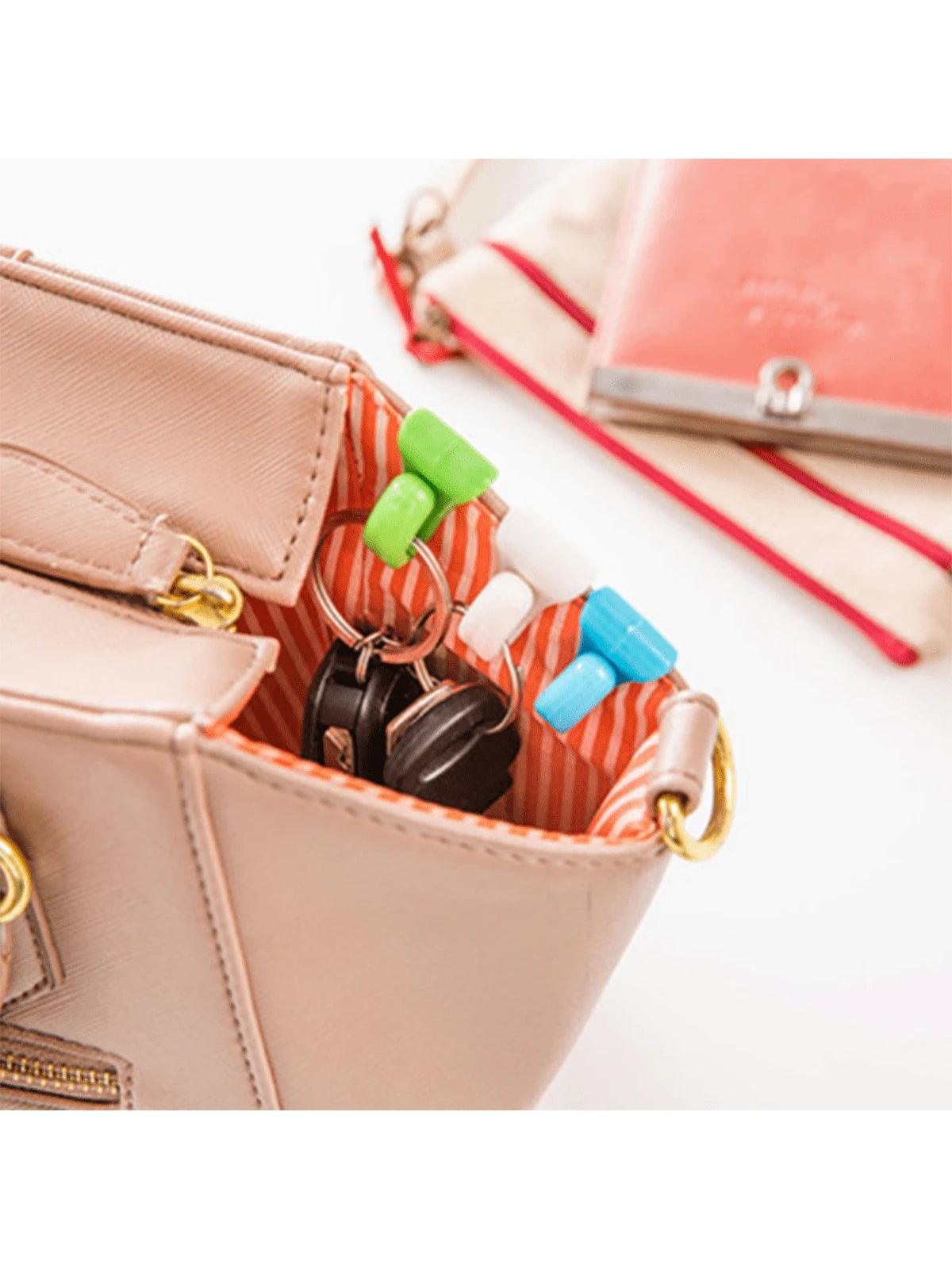 2 Pcs Portable Mini Key Hooks For Bag Lightweight Practical Hey Holder For Shoulder Bag Reusable Hooks Gift Bag Present Valentines