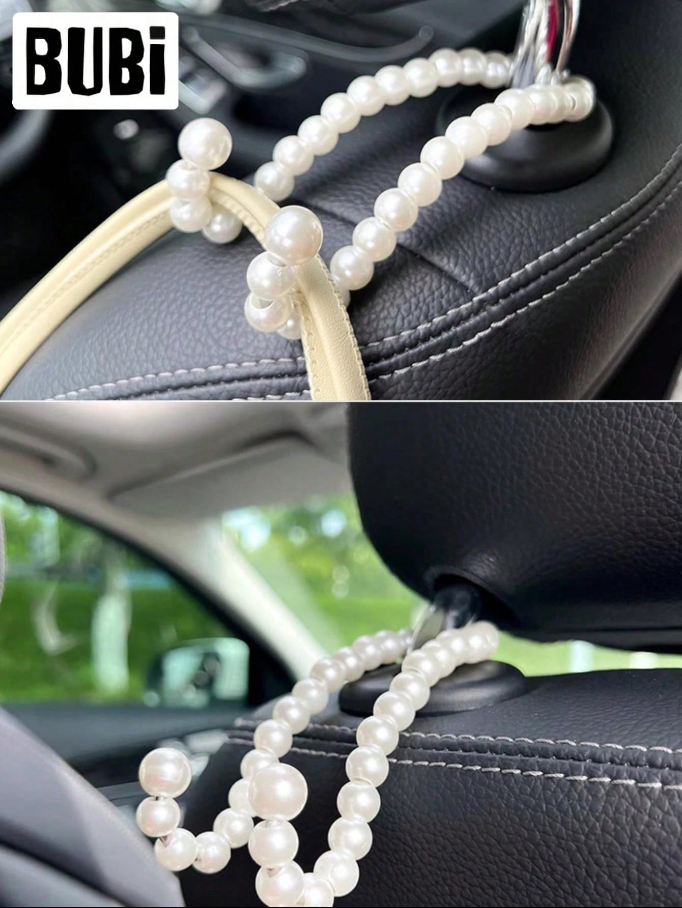 2 Pearl-Shaped Car Seat Back Clips, A Universal Storage Organizer For The Car, Car Interior Decoration Accessories, Attractive And Practical, Suitable For Giving As A Gift To Friends And Family.