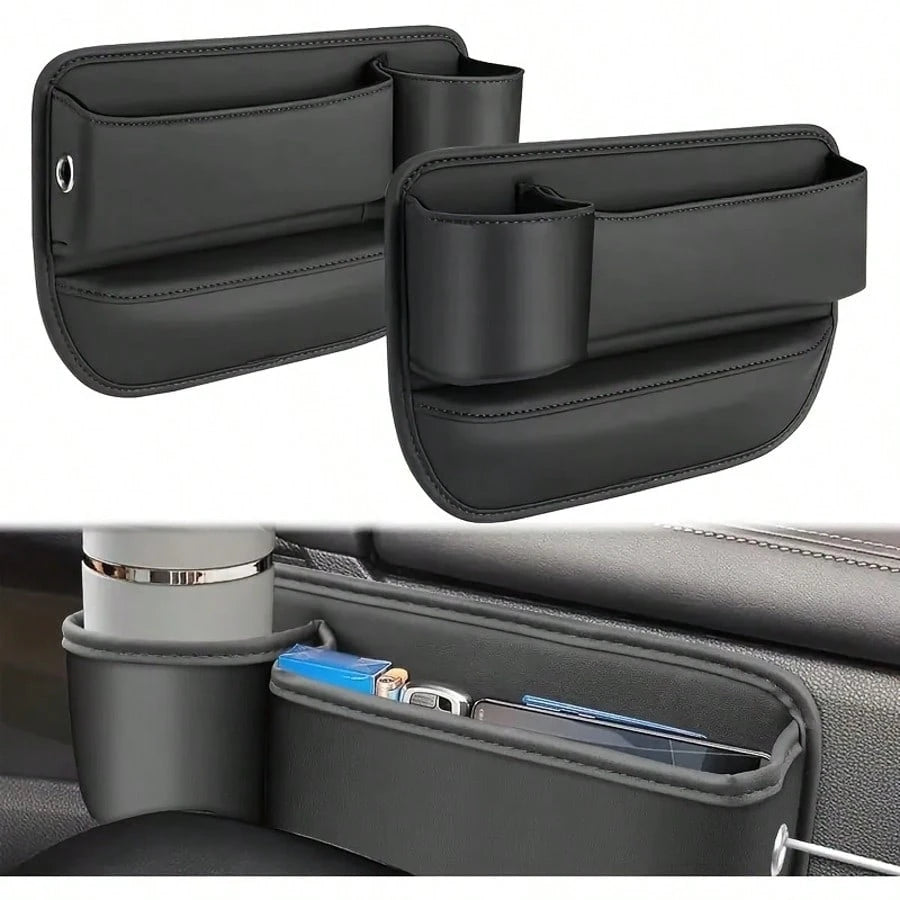 2-Piece Multi-Functional Car Front And Rear Seat Gap Cup Holder- Multi-Functional Car Storage Box, Used To Organize And Store Car Interior Accessories, To Keep The Car Environment Clean And Tidy.