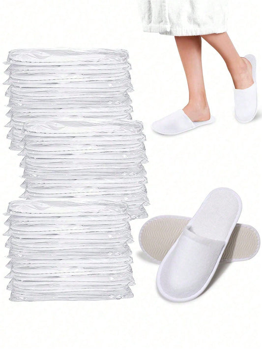 20/10/2pcs(2pcs/Pair) Disposable Slippers, Indoor Slippers, Plush Slippers, Disposable Hotel Slippers, Women Men Slippers For Air Travel, Guest Room, Hotel, Hotel Supplies, Household Gadgets,Suitable