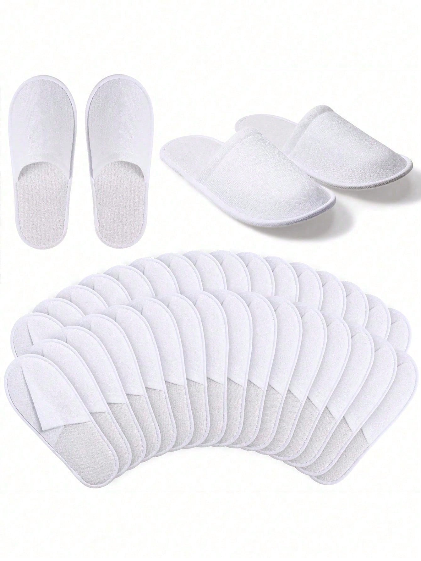 20/10/2pcs(2pcs/Pair) Disposable Slippers, Indoor Slippers, Plush Slippers, Disposable Hotel Slippers, Women Men Slippers For Air Travel, Guest Room, Hotel, Hotel Supplies, Household Gadgets,Suitable