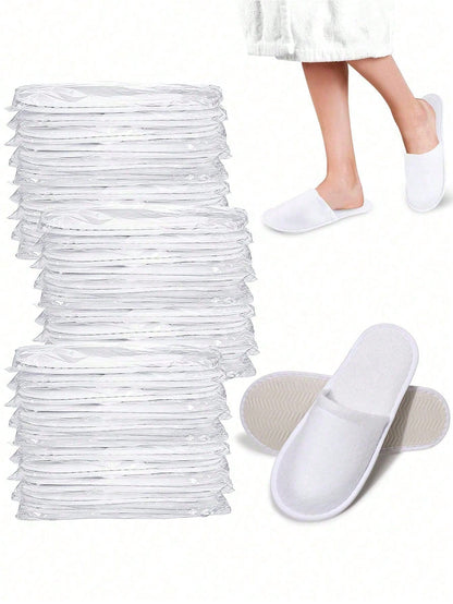 20/10/2pcs(2pcs/Pair) Disposable Slippers, Indoor Slippers, Plush Slippers, Disposable Hotel Slippers, Women Men Slippers For Air Travel, Guest Room, Hotel, Hotel Supplies, Household Gadgets,Suitable
