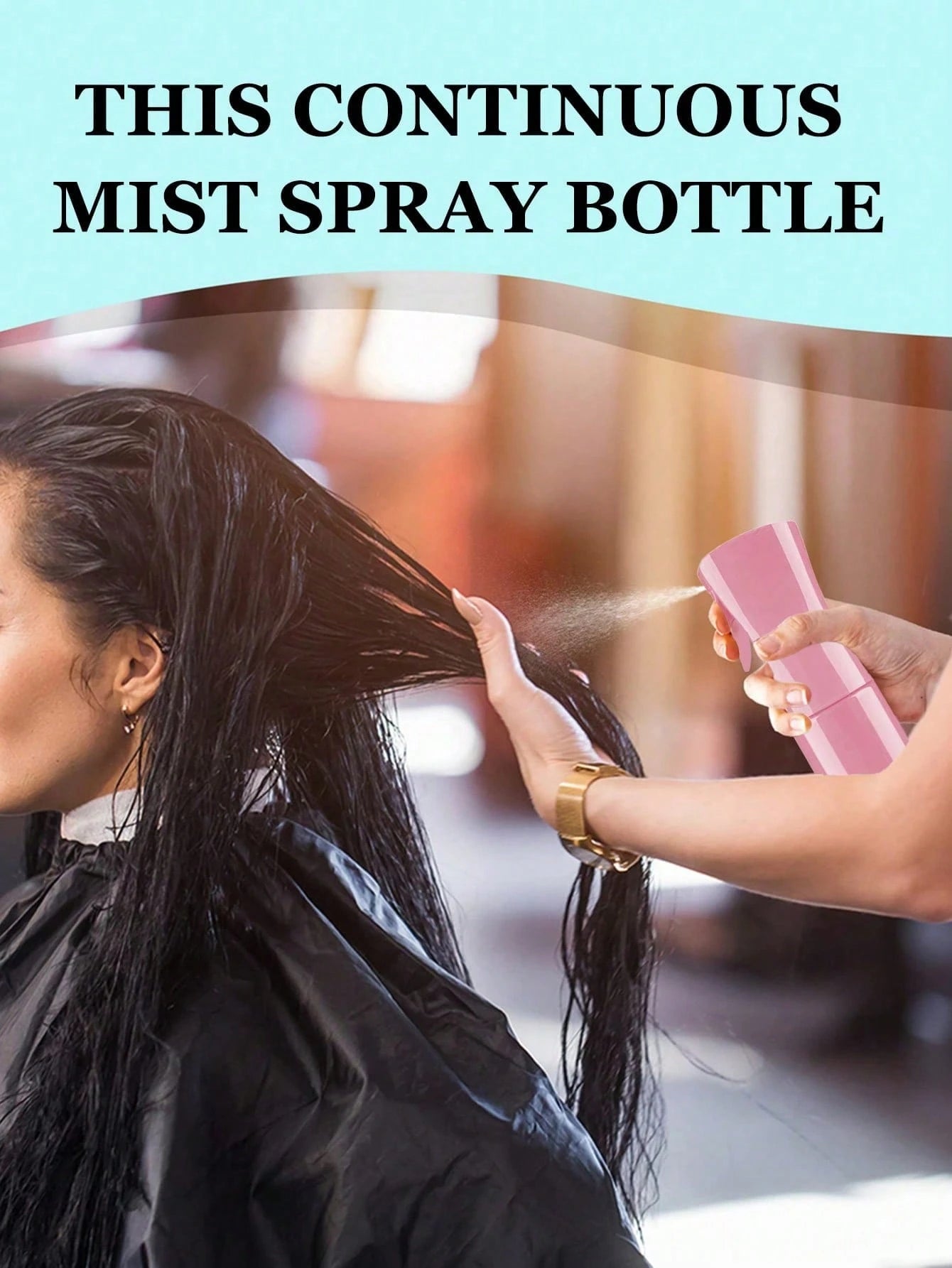 200ml Empty Spray Bottle, 1pc-Fine Mist Continuous Sprayer For Hair Styling, Refillable Water Spray Bottle For Skin Care, Pet Shower, Plants, Ironing And Cleaning,, Hair Accessories For Women, Slick