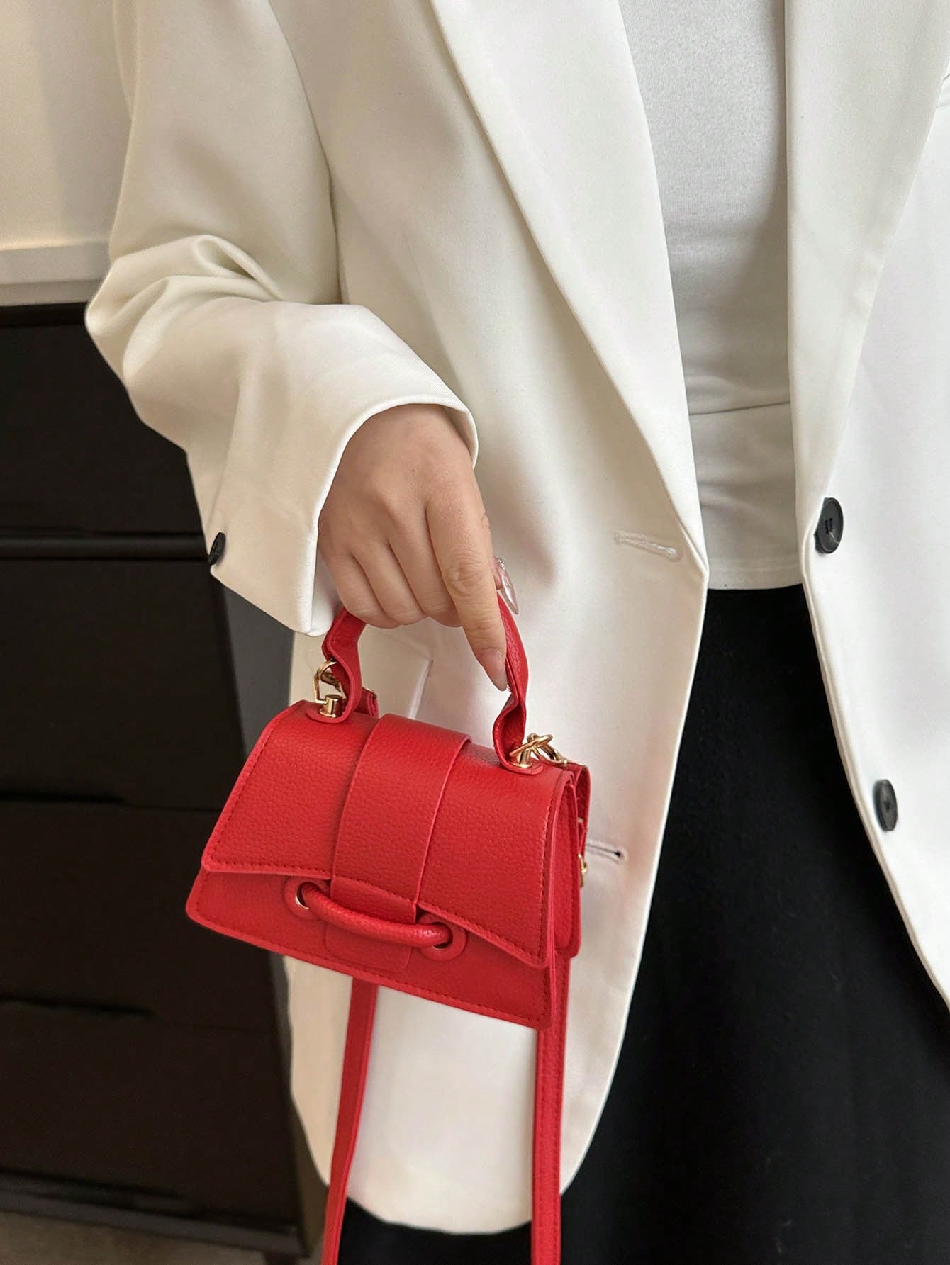 2025 New Women's PU Niche Crossbody Bag, Shoulder Handbag, High-End Crossbody Bag; 2025 New Summer Y2K Style Niche Mini Chain Bag