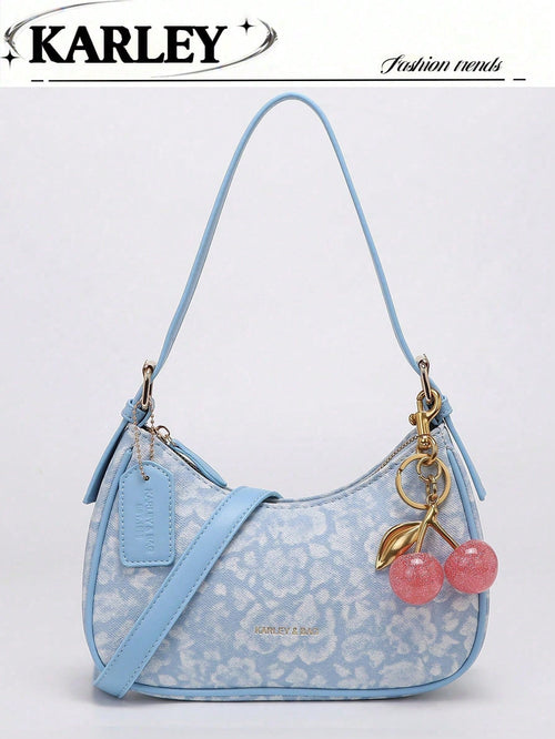 2026 New Fashion Classic Versatile Letter Decor Design Solid Color PU Fabric Shoulder Bag Crescent Bag, Suitable For Shopping And Strolling, Versatile Crescent Bag, Y2K Underarm Bag, Hot Girl Bag, Two