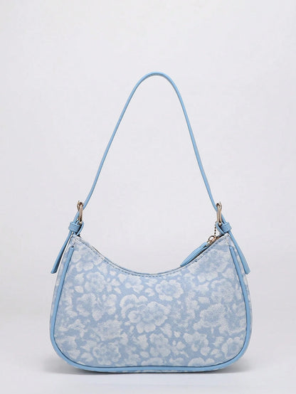 2026 New Fashion Classic Versatile Letter Decor Design Solid Color PU Fabric Shoulder Bag Crescent Bag, Suitable For Shopping And Strolling, Versatile Crescent Bag, Y2K Underarm Bag, Hot Girl Bag, Two