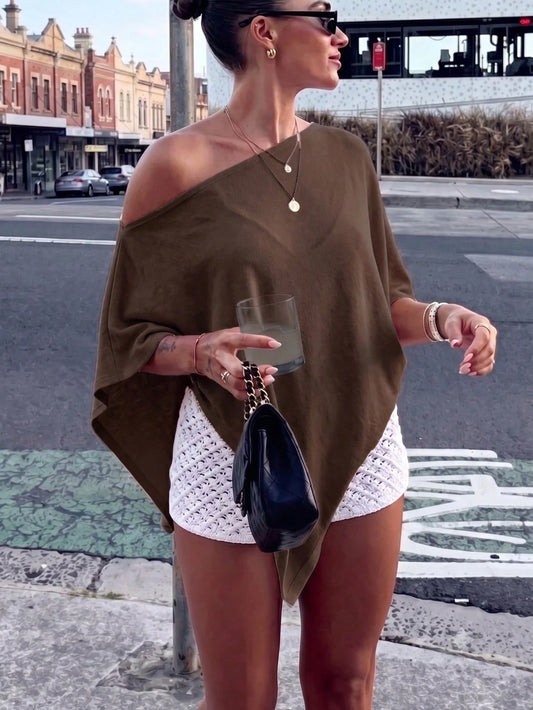 2026 New Women's Fashion Elegant Loose Knit Top, Suitable For Daily Wear And Casual Travel Vacation Beach