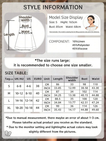 2026 Spring/Summer Women's New Round Neck Casual Elegant Daily Holiday Outing Date Outfit Round Neck Sleeveless Loose A-Line Mini White Dress, Street Style, Party Dress, Women's Vacation Outfit, Women