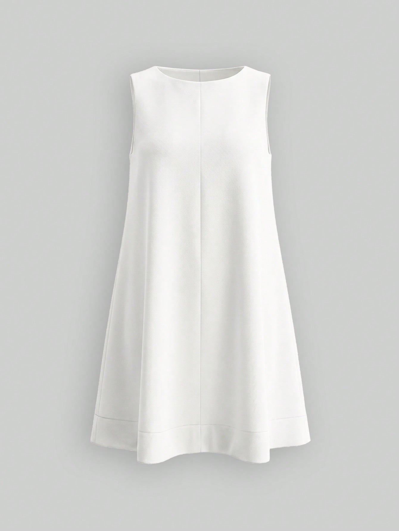 2026 Spring/Summer Women's New Round Neck Casual Elegant Daily Holiday Outing Date Outfit Round Neck Sleeveless Loose A-Line Mini White Dress, Street Style, Party Dress, Women's Vacation Outfit, Women