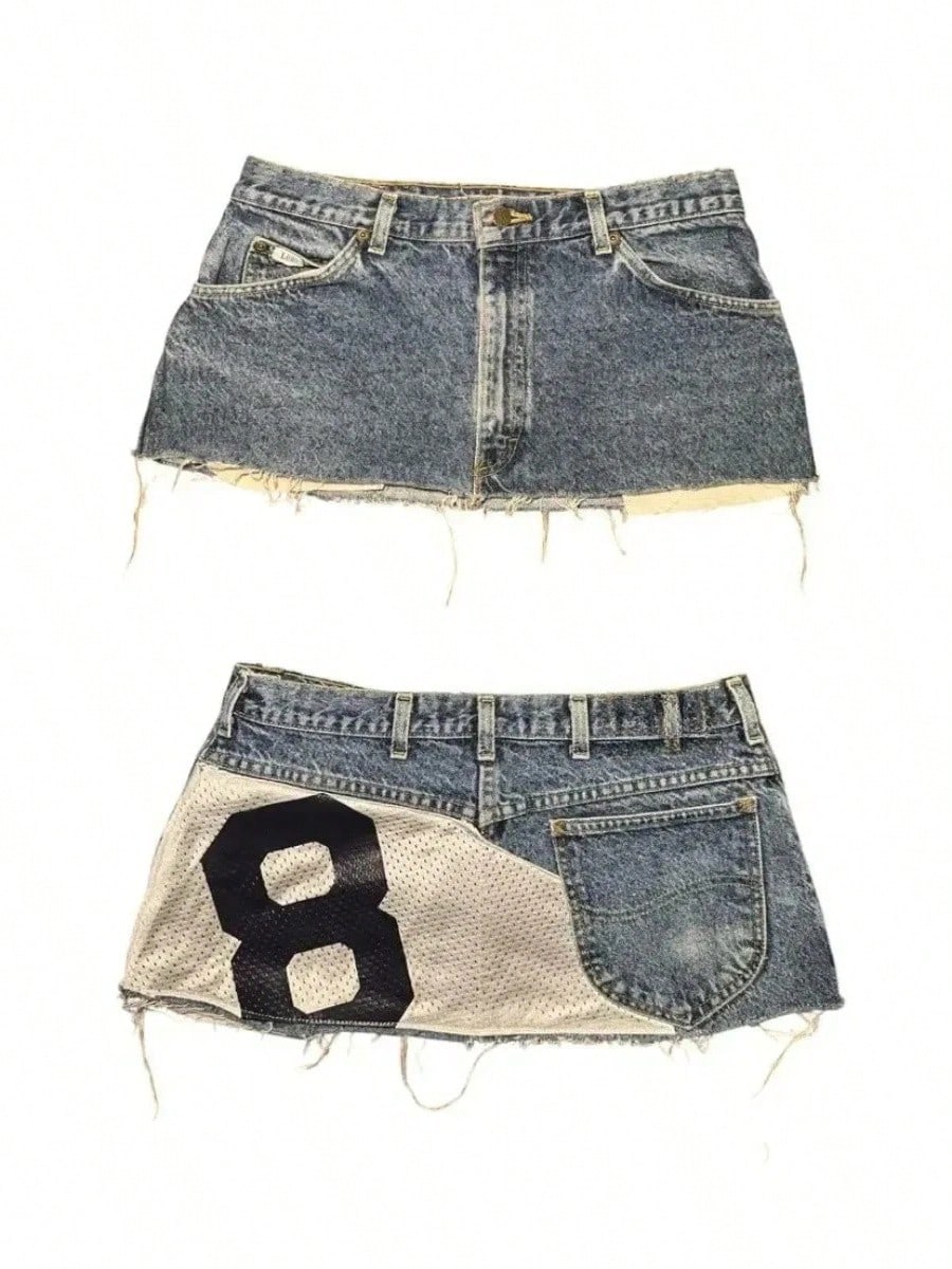 2026Short Skirt Applique Print Denim Goth Street Hip Hop Hoparajuku Vintage High Waist Y2k Mini Sexy Loose Casual Women's SkirtA Must-Have For Women