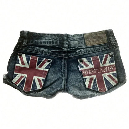 2026Short Skirt Applique Print Denim Goth Street Hip Hop Hoparajuku Vintage High Waist Y2k Mini Sexy Loose Casual Women's SkirtA Must-Have For Women