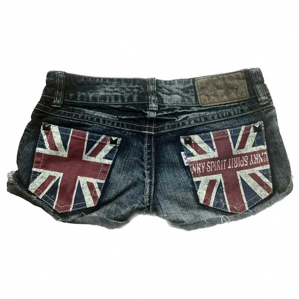 2026Short Skirt Applique Print Denim Goth Street Hip Hop Hoparajuku Vintage High Waist Y2k Mini Sexy Loose Casual Women's SkirtA Must-Have For Women