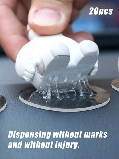 20pcs/50pcs Car Transparent No-Trace Adhesive Stickers, Round Diameter 3cm/1.2cm Double-Sided Tape- No-Trace Car Double-Sided Stickers, Strong Double-Sided Transparent Removable Nano Tape, Suitable F
