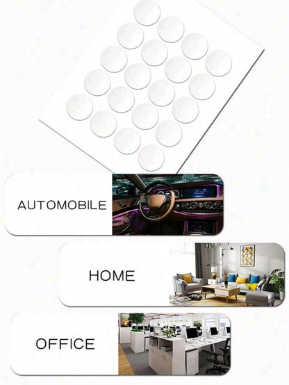 20pcs/50pcs Car Transparent No-Trace Adhesive Stickers, Round Diameter 3cm/1.2cm Double-Sided Tape- No-Trace Car Double-Sided Stickers, Strong Double-Sided Transparent Removable Nano Tape, Suitable F