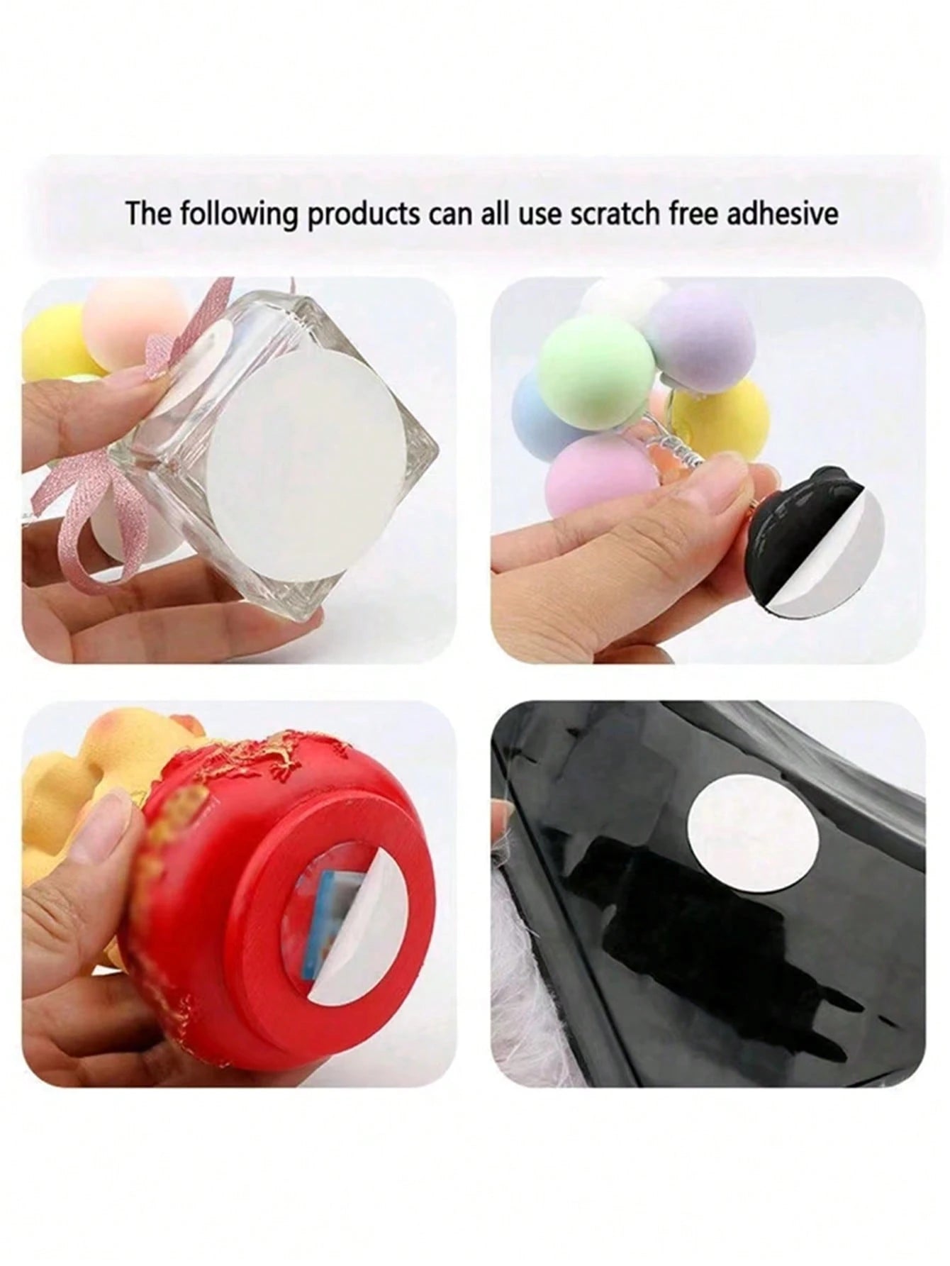 20pcs/50pcs Car Transparent No-Trace Adhesive Stickers, Round Diameter 3cm/1.2cm Double-Sided Tape- No-Trace Car Double-Sided Stickers, Strong Double-Sided Transparent Removable Nano Tape, Suitable F