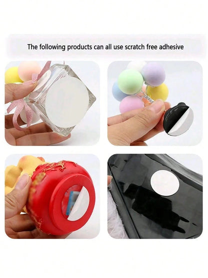 20pcs/50pcs Car Transparent No-Trace Adhesive Stickers, Round Diameter 3cm/1.2cm Double-Sided Tape- No-Trace Car Double-Sided Stickers, Strong Double-Sided Transparent Removable Nano Tape, Suitable F
