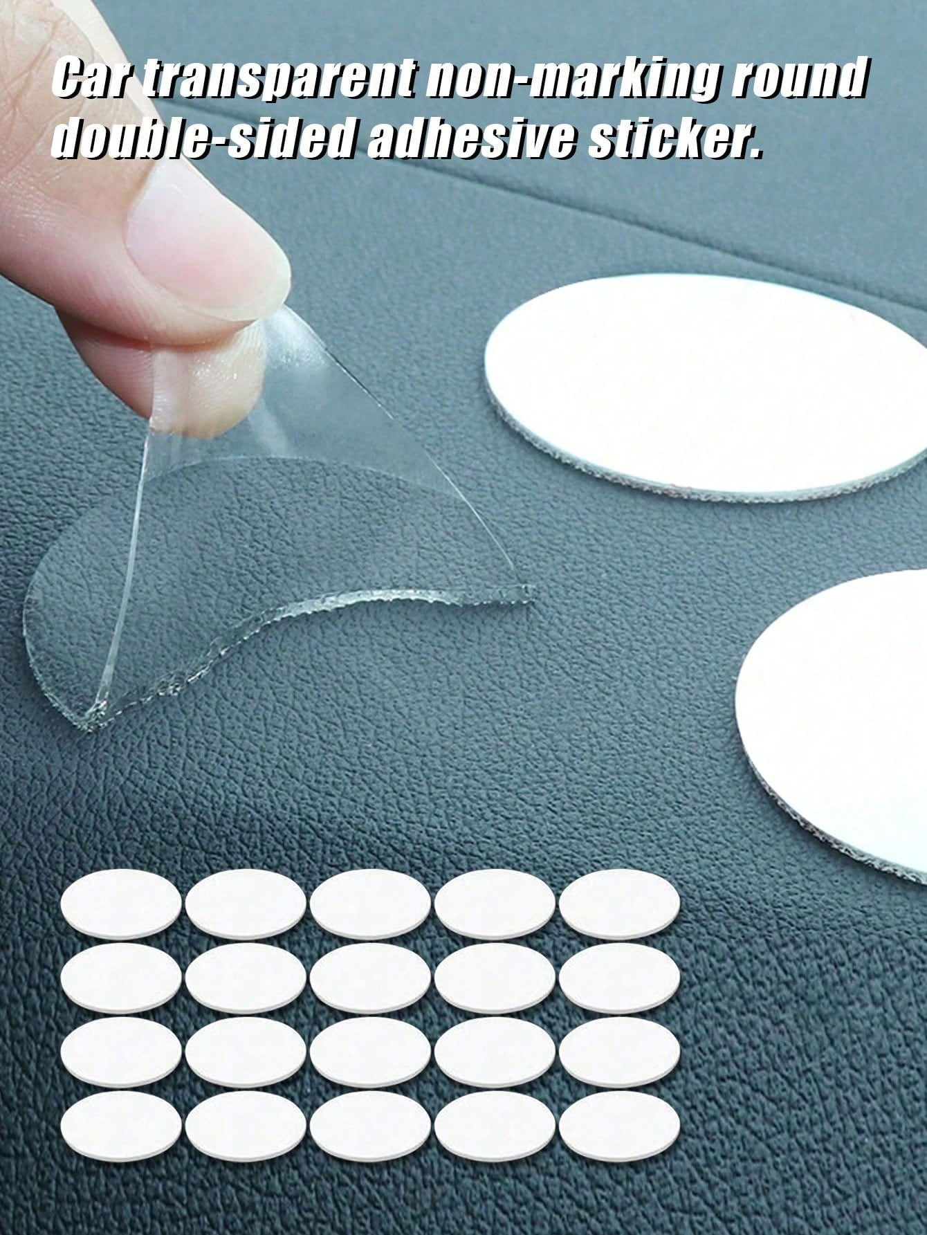 20pcs/50pcs Transparent Adhesive Stickers, 3cm Diameter Round Double-Sided Tape- Invisible Car Stickers, Strong Removable Nano Adhesive Tape, Suitable For Wedding And Birthday Decoration, Reusable Fo