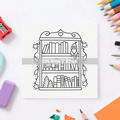 24-Page Christmas Coloring Book: Warm Christmas, Original Illustrations, Pearl Paper Cover And Thick Inner Pages, Christmas Gift, Halloween Gift, Birthday Gift, Party Gift, Back To School Gift, 7.9*7.