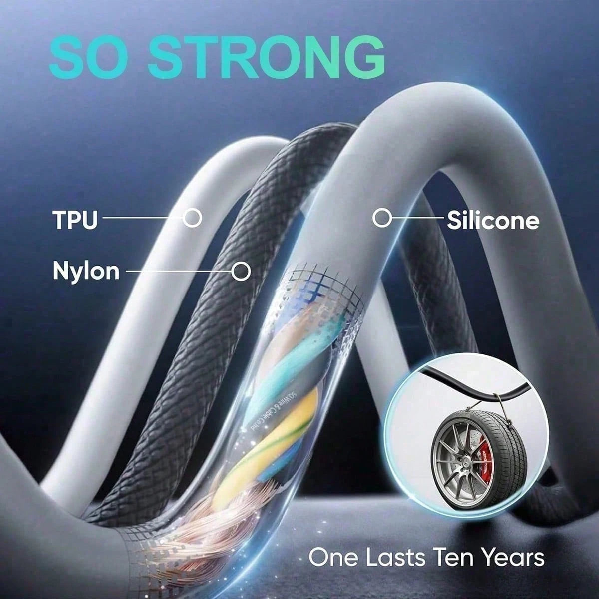 240W 4-In-1 Universal USB Charging Cable [2 Pack] – Fast Charger Cord With USB-A, Dual USB-C & Lighting, For IPhone 14/15/16/17 Series, IPad & & Mor