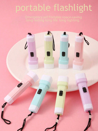 25pcs- 3.5 Inch Mini Flashlight LED Lighting Gift Practical Lighting Keychain Pendant LED, Party Favor Filler, Home Gift, Classroom Reward, Baby Shower Party Favor, Piñata Filler- (4 Random Colors)