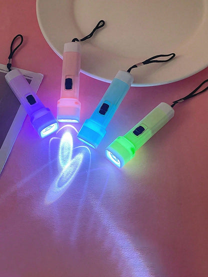 25pcs- 3.5 Inch Mini Flashlight LED Lighting Gift Practical Lighting Keychain Pendant LED, Party Favor Filler, Home Gift, Classroom Reward, Baby Shower Party Favor, Piñata Filler- (4 Random Colors)