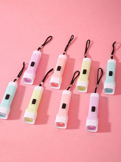 25pcs- 3.5 Inch Mini Flashlight LED Lighting Gift Practical Lighting Keychain Pendant LED, Party Favor Filler, Home Gift, Classroom Reward, Baby Shower Party Favor, Piñata Filler- (4 Random Colors)