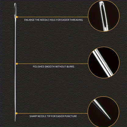 25pcs Big Eye Needle, Hand Sewing, Various Sizes, Sewing Needle, Needle, Hand Sewing Embroidery Needle, Big Eye Sewing