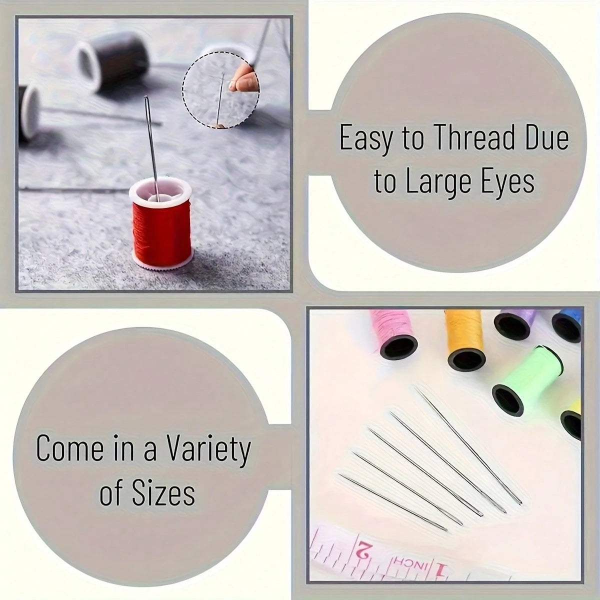 25pcs Big Eye Needle, Hand Sewing, Various Sizes, Sewing Needle, Needle, Hand Sewing Embroidery Needle, Big Eye Sewing